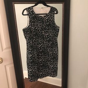 J CREW CHEETAH SHEATH DRESS SIZE 14 LIKE NEW!!